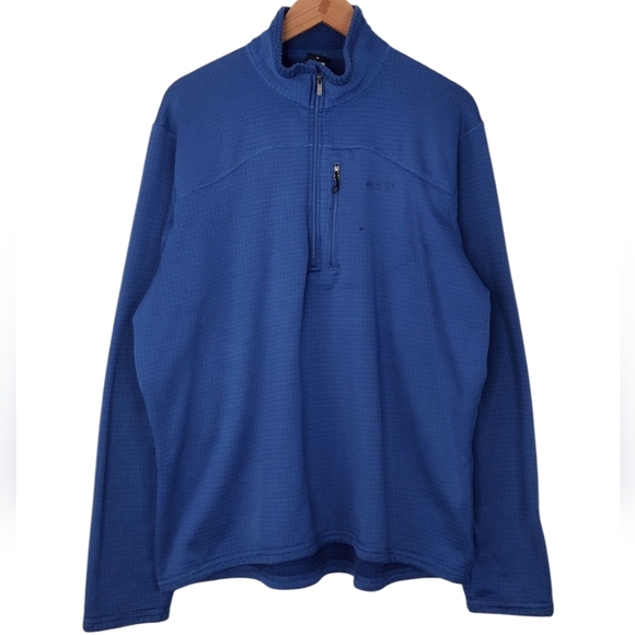 Patagonia Blue Men's Fleece Quarter-Zip Pullover Long Sleeve Sweater Sz XL - Picture 1 of 13